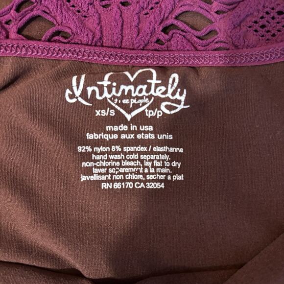 Intimately Free People Mini Dress Purple Lace Bodycon XS S Boho Festival Party - Picture 8 of 9